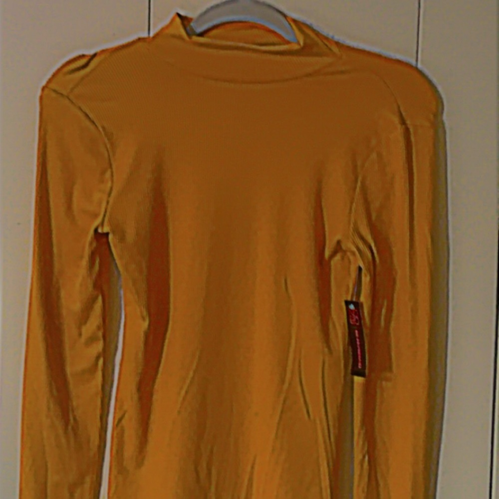 Rib Knit Mock Neck